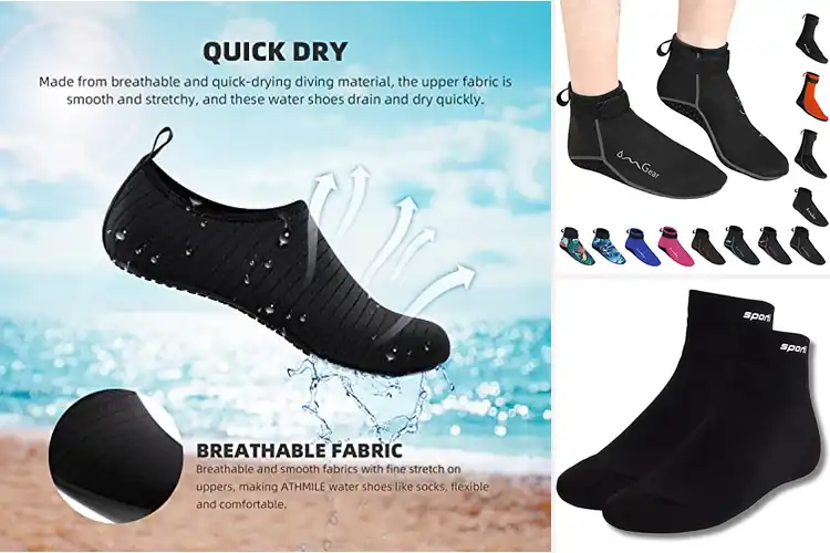 Detailed view of Best Comfortable Swim Socks