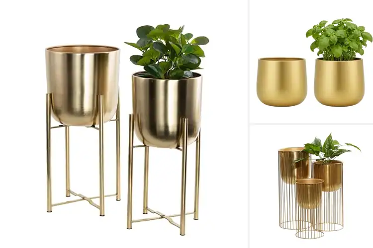 Detailed view of Best Gold Planters – Elevate Your Space