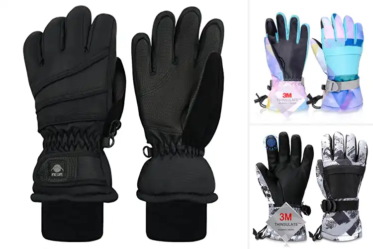 Detailed view of Best Kids Ski Gloves
