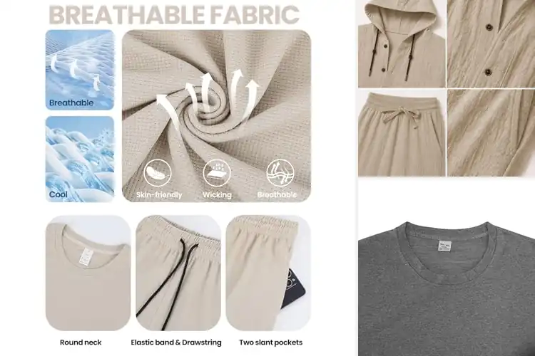 Detailed view of Best Men’s Loose Fit Casual Sets
