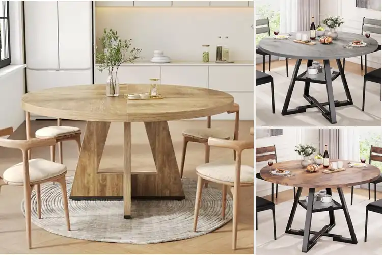 Detailed view of Best Round Kitchen Tables for Memorable Meals