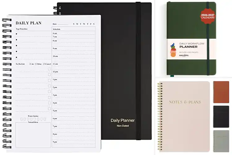 Detailed view of Best Undated Daily Planners for Clear, Focused Days